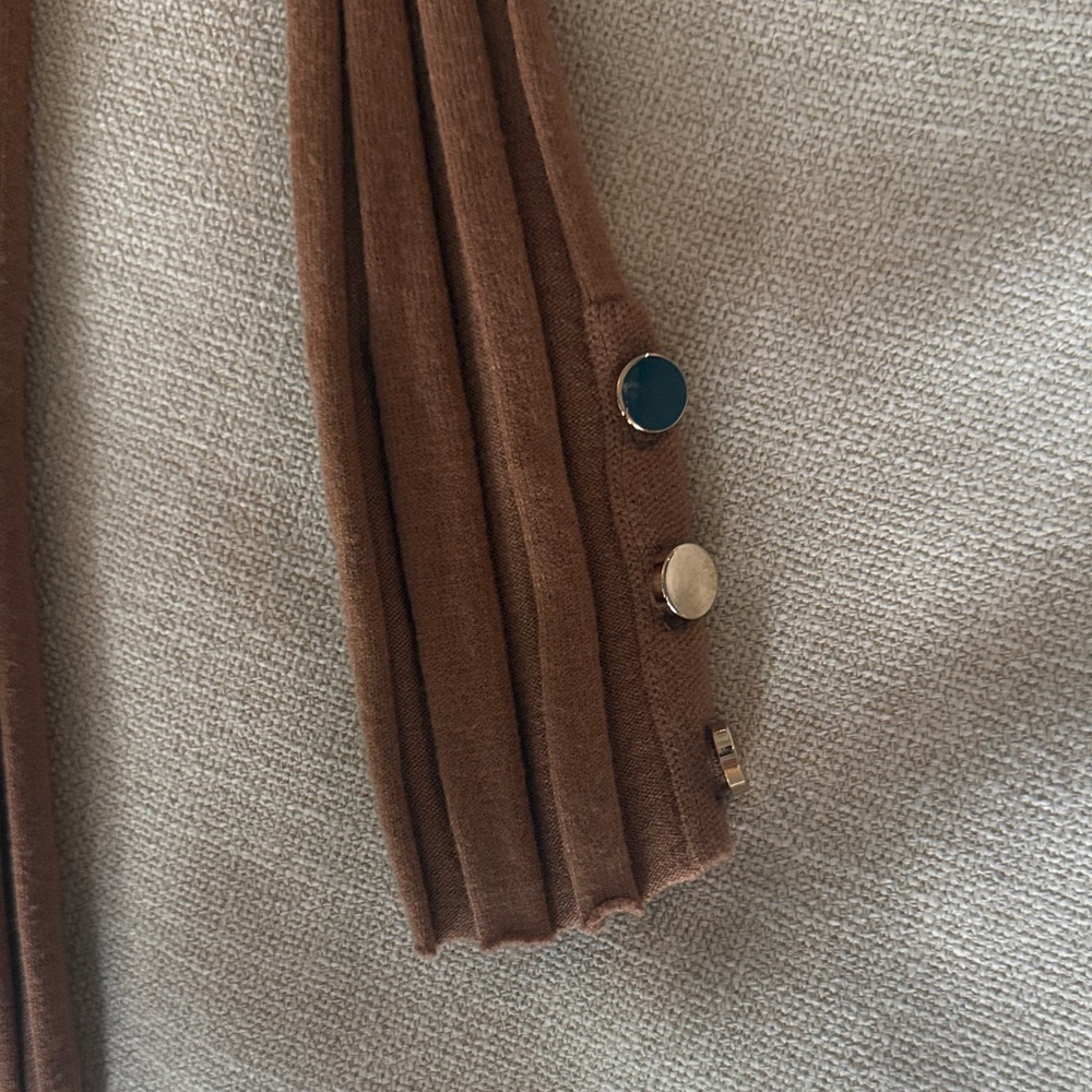 ASOS Chestnut Ribbed Knit Dress - Picture 3 of 3
